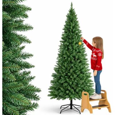BAKAJI Kerstboom, slank, extra dik, nieuwe versie, droomdennen, milieuvriendelijk, brandvertragend, met ijzeren kruisbasis, opvouwbaar, groene steropening (240 cm) BAKAJI Kerstboom, slank, extra dik, nieuwe versie, droomdennen, milieuvriendelijk, brandvertragend, met ijzeren kruisbasis, opvouwbaar, groene steropening (240 cm)