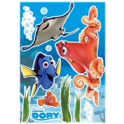 Komar 14051h Disney muursticker kinderkamer Dory and Friends, 50 x 70 cm, kleurrijk Komar 14051h Disney muursticker kinderkamer Dory and Friends, 50 x 70 cm, kleurrijk