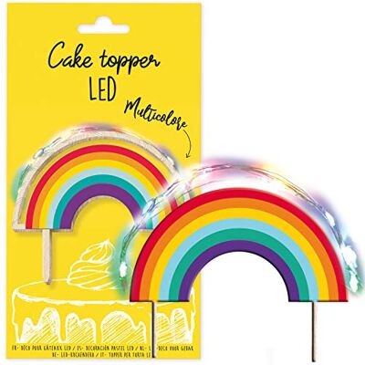 ScrapCooking Scrap Cooking LED taarttopper (regenboog) – regenboogthema meerkleurig – lichtdecoratie van hout voor taarten, taarten, gebak, cakes en desserts – ornament accessoires – 4966 ScrapCooking Scrap Cooking LED taarttopper (regenboog) – regenboogthema meerkleurig – lichtdecoratie van hout voor taarten, taarten, gebak, cakes en desserts – ornament accessoires – 4966