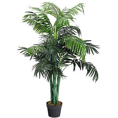 COSTWAY Kunstplant Palmboom in pot voor binnen en buiten, decoratie voor woonkamer, slaapkamer, balkon, binnenplaats, kantoor COSTWAY Kunstplant Palmboom in pot voor binnen en buiten, decoratie voor woonkamer, slaapkamer, balkon, binnenplaats, kantoor