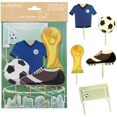 ScrapCooking Cake Toppers Voetbal – taartdecoratie en cupcakes van papier – shirt, ballon, doel – decoratie verjaardag – 4946 ScrapCooking Cake Toppers Voetbal – taartdecoratie en cupcakes van papier – shirt, ballon, doel – decoratie verjaardag – 4946