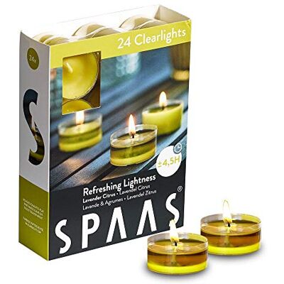 Spaas 24 Clearlights Geur, theelichten in transparante beker, ± 4,5 uur Refreshing Lightness Spaas 24 Clearlights Geur, theelichten in transparante beker, ± 4,5 uur Refreshing Lightness