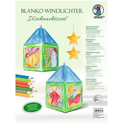 Ursus 2 stuks theelichthouders blanco van fotokarton met knutselhandleiding voor jongens en meisjes, 10,5 x 18,5 x 10,5 cm, wit Ursus 2 stuks theelichthouders blanco van fotokarton met knutselhandleiding voor jongens en meisjes, 10,5 x 18,5 x 10,5 cm, wit