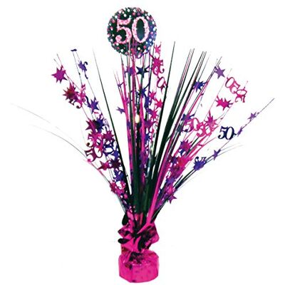 amscan 9900607 aluminium middelpunt voor de 50e verjaardag met ballon sprankelend roze 45 cm amscan 9900607 aluminium middelpunt voor de 50e verjaardag met ballon sprankelend roze 45 cm