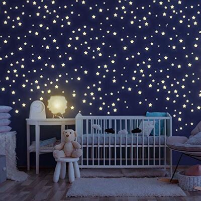 Homery Sterrenhemel, 400 lichtgevende sterren, zelfklevend, met sterke helderheid, fluorescerende lichtgevende sterren, muursticker & wanddecoratiestickers, voor baby, kinder- of slaapkamer, lichtgevende sterren Homery Sterrenhemel, 400 lichtgevende sterren, zelfklevend, met sterke helderheid, fluorescerende lichtgevende sterren, muursticker & wanddecoratiestickers, voor baby, kinder- of slaapkamer, lichtgevende sterren
