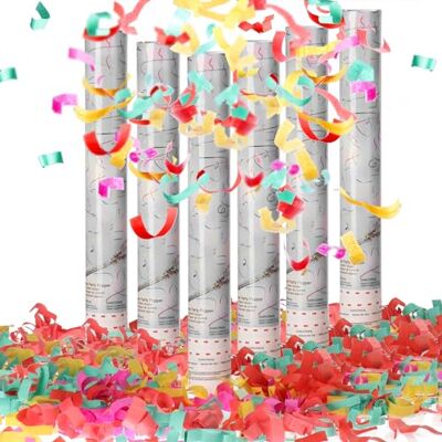 com-four ® 6 x gigantische shooter, XXL, partypopperset, 40 cm, confettikanonnen com-four ® 6 x gigantische shooter, XXL, partypopperset, 40 cm, confettikanonnen