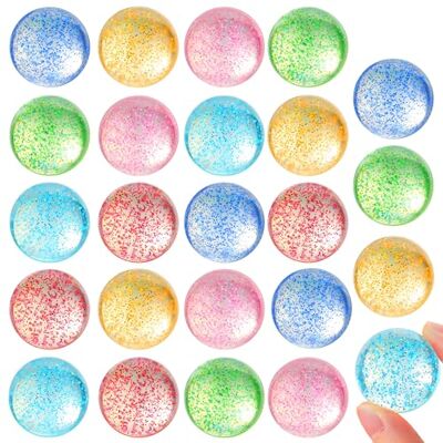 JOYIN 24 stuks glitterspringballen, 32 mm, kleurrijk springspeelgoed, kinderspeelgoed, klaslokaal, feestgeschenken, carnavalsprijs JOYIN 24 stuks glitterspringballen, 32 mm, kleurrijk springspeelgoed, kinderspeelgoed, klaslokaal, feestgeschenken, carnavalsprijs