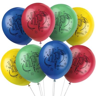 Unique Harry Potter latexballonnen 30 cm themafeest verpakking van 8 stuks, 23585, meerkleurig, maat Unique Harry Potter latexballonnen 30 cm themafeest verpakking van 8 stuks, 23585, meerkleurig, maat
