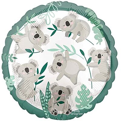 amscan 42554-02 4255401 Koala ronde folieballon, meerkleurig, 43,2 cm amscan 42554-02 4255401 Koala ronde folieballon, meerkleurig, 43,2 cm