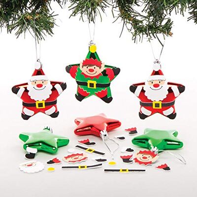 Baker Ross Kerstman- en kabouterballenset, kerstman en kerstkabouter (verpakking van 6 stuks) – knutselwerk voor kinderen AT164 Baker Ross Kerstman- en kabouterballenset, kerstman en kerstkabouter (verpakking van 6 stuks) – knutselwerk voor kinderen AT164