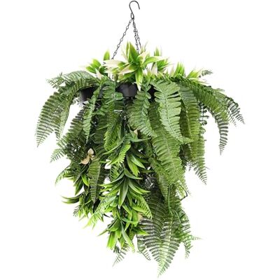 KARAT Kunstplanten om op te hangen, 50 x 70 cm, elegante decoratie voor tuin, balkon, terras (Rainforest) KARAT Kunstplanten om op te hangen, 50 x 70 cm, elegante decoratie voor tuin, balkon, terras (Rainforest)