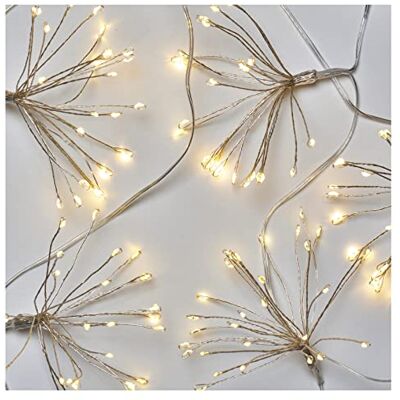 EMOS Led-lichtsnoer, warmwit, voor binnen, 2,35 m lang, nano-kerstverlichting, 6 uur timerfunctie, voeding en transformator, voor feestjes, Kerstmis EMOS Led-lichtsnoer, warmwit, voor binnen, 2,35 m lang, nano-kerstverlichting, 6 uur timerfunctie, voeding en transformator, voor feestjes, Kerstmis