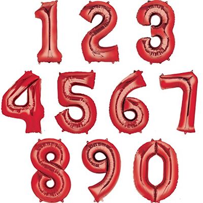 amscan Mylar-ballon, nummer 7, Eén maat amscan Mylar-ballon, nummer 7, Eén maat