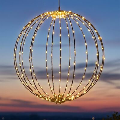 Spetebo Lichtbal om op te hangen, voor buiten, 60 cm 400 leds, timer en stekker, extra warmwit, bekabeld, kerstdecoratie Spetebo Lichtbal om op te hangen, voor buiten, 60 cm 400 leds, timer en stekker, extra warmwit, bekabeld, kerstdecoratie