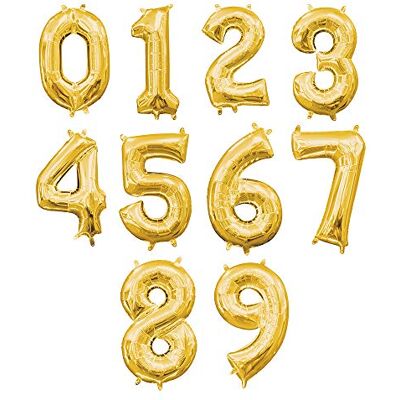 amscan Anagram Ballon 1, kleur goud (33077) amscan Anagram Ballon 1, kleur goud (33077)
