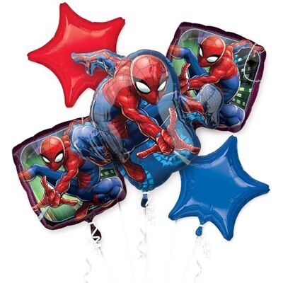 amscan Decoratie boeket ballonnen aluminium Spiderman verjaardag jongens amscan Decoratie boeket ballonnen aluminium Spiderman verjaardag jongens