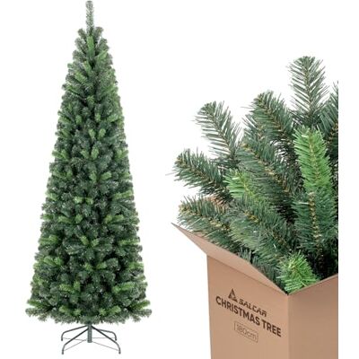 SALCAR Kunstkerstboom, met sneeuw, dennenboom, 180 cm met 618 punten, inclusief Kerstboomstandaard en snel op te bouwen, klapschermsysteem, natuurgetrouw. SALCAR Kunstkerstboom, met sneeuw, dennenboom, 180 cm met 618 punten, inclusief Kerstboomstandaard en snel op te bouwen, klapschermsysteem, natuurgetrouw.