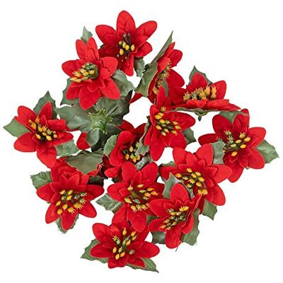 Ideen mit Herz Decoratieve bloemen, kunstbloemen, bloemen, verschillende soorten, ca. diameter 4 5 cm (kerstster 1 rood 15 stuks) Ideen mit Herz Decoratieve bloemen, kunstbloemen, bloemen, verschillende soorten, ca. diameter 4 5 cm (kerstster 1 rood 15 stuks)