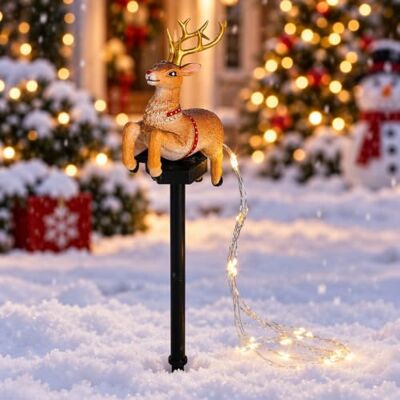 Generic Magische fontein kerstman, sneeuwpop, sneeuwvlok, decoratie Tuinlamp met fonkelende waterval, kerstverlichting met sterren, tuindecoratie voor buiten Generic Magische fontein kerstman, sneeuwpop, sneeuwvlok, decoratie Tuinlamp met fonkelende waterval, kerstverlichting met sterren, tuindecoratie voor buiten