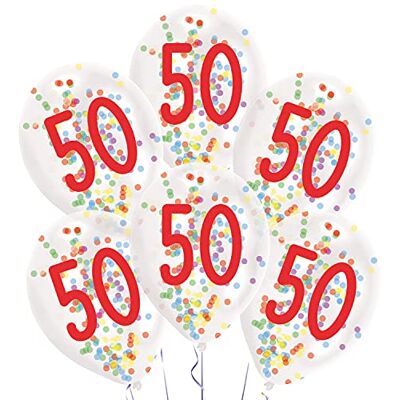 amscan 9909841 latex ballonnen cijfer 50 ca. 27,5 cm met vulling, cijferballonnen, verjaardagsdecoratie, cadeau voor het hele jaar amscan 9909841 latex ballonnen cijfer 50 ca. 27,5 cm met vulling, cijferballonnen, verjaardagsdecoratie, cadeau voor het hele jaar
