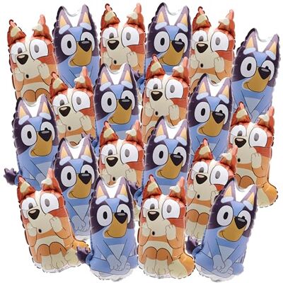 Toyland ® Set van 20 mini-ballonnen Bluey en Bingo figuren Inclusief stokjes en bekers Verjaardagsfeestdecoraties Toyland ® Set van 20 mini-ballonnen Bluey en Bingo figuren Inclusief stokjes en bekers Verjaardagsfeestdecoraties