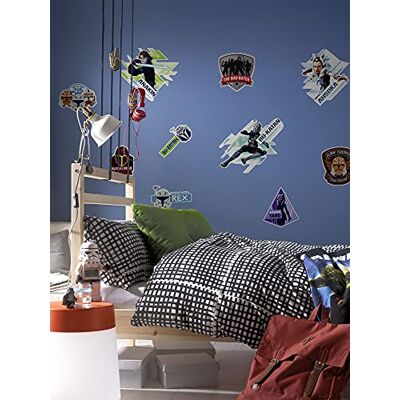 Komar Star Wars muursticker Clone Wars badges 100 x 70 cm (breedte x hoogte) 10 stuks Anakin Skywalker Obi-Wan-Kenobi, Jedi, Deco, wanddecoratie kinderkamer 14738h Komar Star Wars muursticker Clone Wars badges 100 x 70 cm (breedte x hoogte) 10 stuks Anakin Skywalker Obi-Wan-Kenobi, Jedi, Deco, wanddecoratie kinderkamer 14738h