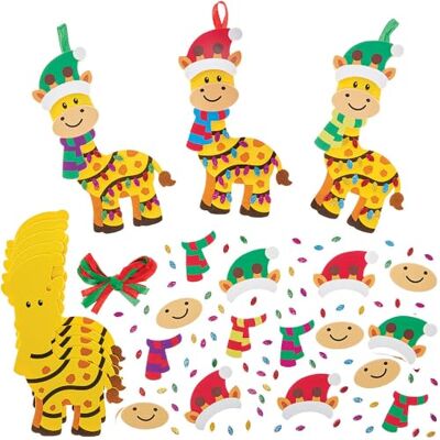 Baker Ross FN324 Giraffe kerstboomverlichtingsset, 8-delige set, kerstversiering voor kinderen, kerstversiering Baker Ross FN324 Giraffe kerstboomverlichtingsset, 8-delige set, kerstversiering voor kinderen, kerstversiering