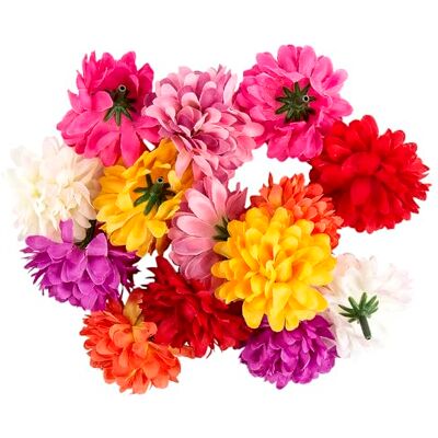 Ideen mit Herz Decoratieve bloemen, kunstbloemen, verschillende soorten, ca. diameter 4 5 cm (dahlia kleurrijk 14 stuks) Ideen mit Herz Decoratieve bloemen, kunstbloemen, verschillende soorten, ca. diameter 4 5 cm (dahlia kleurrijk 14 stuks)