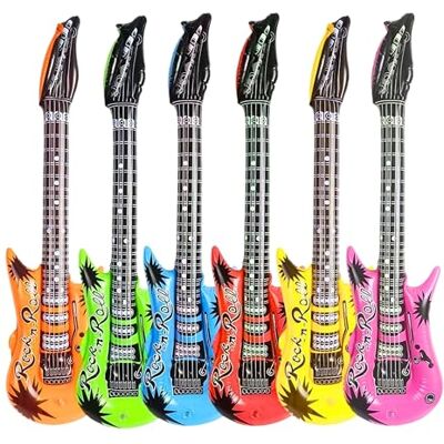 SHATCHI 5 stuks grote opblaasbare gitaren voor vrijgezellenfeest, vrijgezellenfeest, feestaccessoires Rock Star SHATCHI 5 stuks grote opblaasbare gitaren voor vrijgezellenfeest, vrijgezellenfeest, feestaccessoires Rock Star