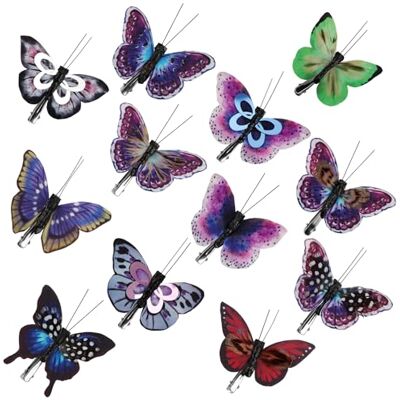 com-four ® 12 x vlinders voor decoratie Kunstmatige drijvende dieren met bevestigingsclip Kleurrijke vlinders voor tafeldecoratie Clip-on herfstflyers (12 stuks 08 cm) com-four ® 12 x vlinders voor decoratie Kunstmatige drijvende dieren met bevestigingsclip Kleurrijke vlinders voor tafeldecoratie Clip-on herfstflyers (12 stuks 08 cm)