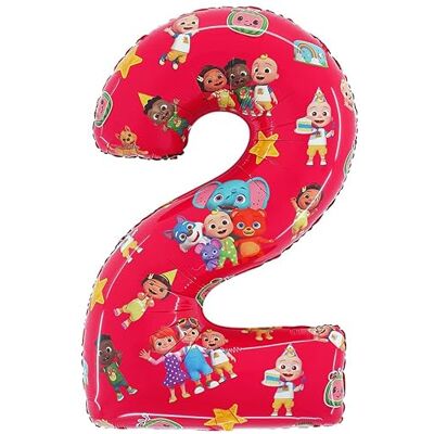Toyland ® Cocomelon folieballon nummer 27 inch feestballonnen voor kinderen nummer 1-2 verkrijgbaar Toyland ® Cocomelon folieballon nummer 27 inch feestballonnen voor kinderen nummer 1-2 verkrijgbaar