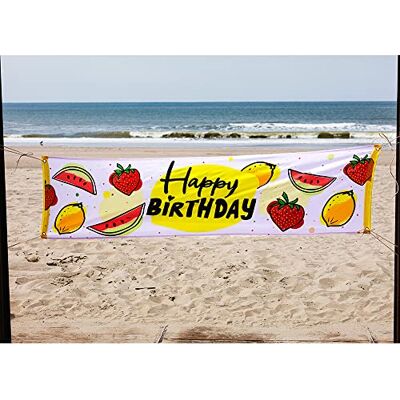 Boland 52058 polyester Happy Birthday-fruitbanner, 50 x 180 cm, feestdecoratie, verjaardagsdecoratie Boland 52058 polyester Happy Birthday-fruitbanner, 50 x 180 cm, feestdecoratie, verjaardagsdecoratie
