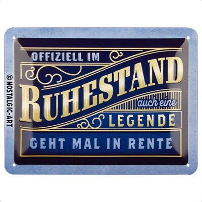 ART Metalen bord retro 15 x 20 cm pensioen cadeau-idee voor pensioen metaal vintage design met Engelse tekst ART Metalen bord retro 15 x 20 cm pensioen cadeau-idee voor pensioen metaal vintage design met Engelse tekst