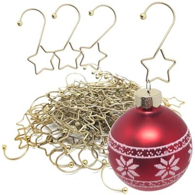 com-four ® 100 x premium hangers in stervorm voor kerstballen Kerst kerstballen haken kerstballen hangers voor kerstboomversieringen decoratieve snelle hangers com-four ® 100 x premium hangers in stervorm voor kerstballen Kerst kerstballen haken kerstballen hangers voor kerstboomversieringen decoratieve snelle hangers