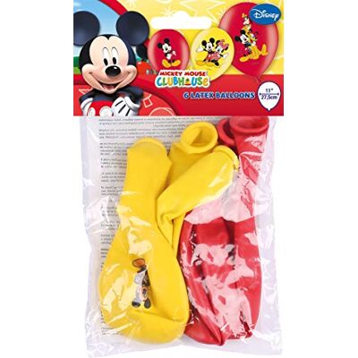Disney Amscan Junior 999240 ballonnenset, 6 stuks, ander materiaal, rood en geel Disney Amscan Junior 999240 ballonnenset, 6 stuks, ander materiaal, rood en geel