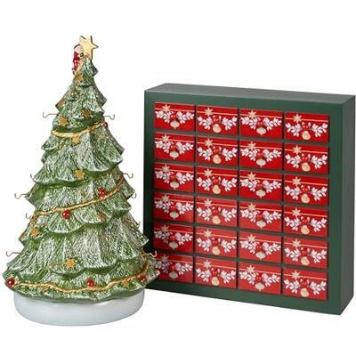 Villeroy & Boch Christmas Toy's Memory 26-delige adventskalender met 24 porseleinen figuren met kerstboom om op te hangen, 24 deuren, kerstdecoratie, porselein Villeroy & Boch Christmas Toy's Memory 26-delige adventskalender met 24 porseleinen figuren met kerstboom om op te hangen, 24 deuren, kerstdecoratie, porselein
