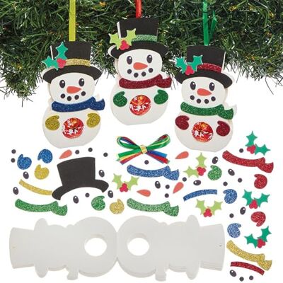 Baker Ross FN612 Sneeuwpop Chocoladehouder Decoraties Set van 8 Kerstknutselsets voor kinderen, perfect voor kerstcadeaus en verjaardagscadeaus Baker Ross FN612 Sneeuwpop Chocoladehouder Decoraties Set van 8 Kerstknutselsets voor kinderen, perfect voor kerstcadeaus en verjaardagscadeaus