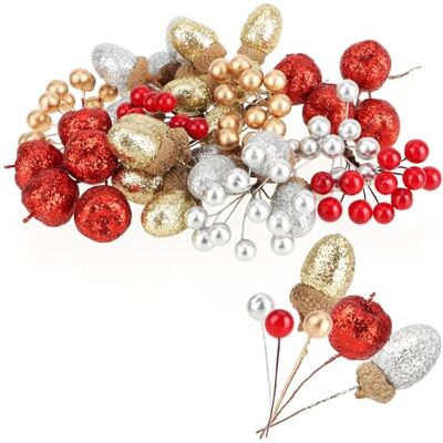 com-four ® Kerstdecoratie, takken, kwasten en decoratieve appels Knutselset tafeldecoratie com-four ® Kerstdecoratie, takken, kwasten en decoratieve appels Knutselset tafeldecoratie