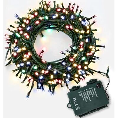 SHATCHI Lichtketting 50/100/200 leds op batterijen waterdicht voor binnen en buiten, 8 modi, timer, Kerstmis, bruiloft, feest, verjaardag, decoratie, meerkleurig 200 SHATCHI Lichtketting 50/100/200 leds op batterijen waterdicht voor binnen en buiten, 8 modi, timer, Kerstmis, bruiloft, feest, verjaardag, decoratie, meerkleurig 200