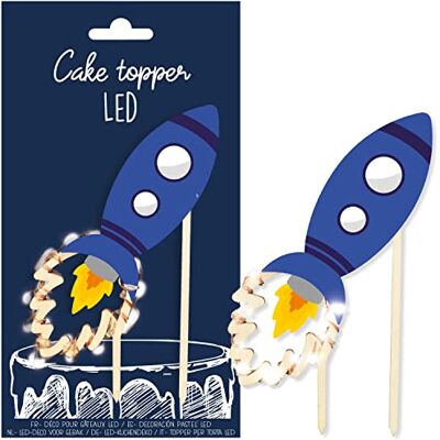 ScrapCooking 4968 Led-taartdecoratie, houten lichtdecoratie, kinderverjaardag, voor taarten, cakes, desserts ScrapCooking 4968 Led-taartdecoratie, houten lichtdecoratie, kinderverjaardag, voor taarten, cakes, desserts