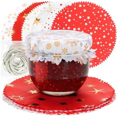 com-four ® 30 x decoratieve placemats voor voorraadpotten jam placemats met rubbers kerstdecoratie voor voorraadpotten glazen placemats com-four ® 30 x decoratieve placemats voor voorraadpotten jam placemats met rubbers kerstdecoratie voor voorraadpotten glazen placemats