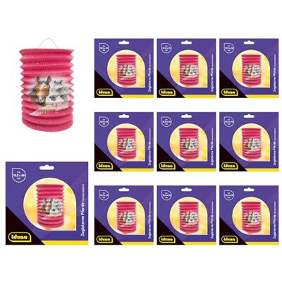 Idena 90289 10 stuks roze papieren lantaarns met paardenmotief ca. 15,5 x 26 cm roze papieren lantaarns met paardenmotief voor kinderen voor Sint Maarten en lichtfeest Idena 90289 10 stuks roze papieren lantaarns met paardenmotief ca. 15,5 x 26 cm roze papieren lantaarns met paardenmotief voor kinderen voor Sint Maarten en lichtfeest