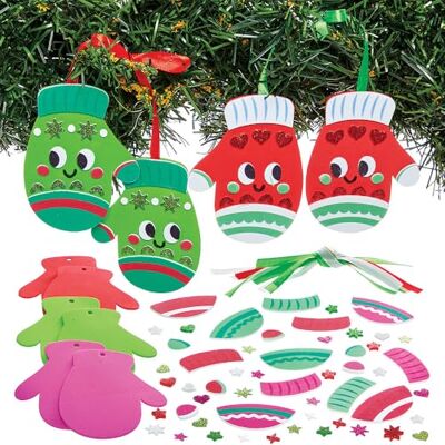 Baker Ross FN678 Verschillende kerstwanten Decoratiesets Set van 5, Kerstknutselsets voor het maken van wantenthema decoraties Baker Ross FN678 Verschillende kerstwanten Decoratiesets Set van 5, Kerstknutselsets voor het maken van wantenthema decoraties