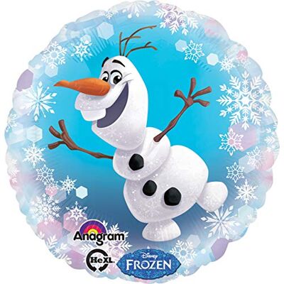 amscan Anagram International 10037837 ronde folieballon met Olaf-motief, 1 stuk, blauw, 16 g amscan Anagram International 10037837 ronde folieballon met Olaf-motief, 1 stuk, blauw, 16 g