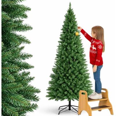 BAKAJI Kerstboom, slank, extra dik, nieuwe versie, droomdennen, milieuvriendelijk, brandvertragend, met ijzeren kruisbasis, opvouwbaar, groene steropening (180 cm) BAKAJI Kerstboom, slank, extra dik, nieuwe versie, droomdennen, milieuvriendelijk, brandvertragend, met ijzeren kruisbasis, opvouwbaar, groene steropening (180 cm)