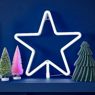 Ginger Ray Grote witte kerstster voor open haard tafeldecoratie Ginger Ray Grote witte kerstster voor open haard tafeldecoratie