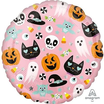 amscan S40 3999375 opblaasbare ballon met Halloween-pictogrammen, 43 cm, meerkleurig amscan S40 3999375 opblaasbare ballon met Halloween-pictogrammen, 43 cm, meerkleurig