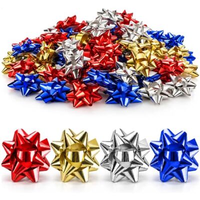com-four ® 100 geschenkstrikken zelfklevende decoratieve strikken Verkrijgbaar in verschillende kleuren, voor het versieren van kerst- en huwelijksgeschenken com-four ® 100 geschenkstrikken zelfklevende decoratieve strikken Verkrijgbaar in verschillende kleuren, voor het versieren van kerst- en huwelijksgeschenken