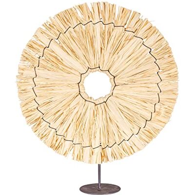 levandeo Boho tafeldecoratie, zonnemotief, hoogte 36 cm, raffia, natuurlijke decoratie, stro, boho-stijl levandeo Boho tafeldecoratie, zonnemotief, hoogte 36 cm, raffia, natuurlijke decoratie, stro, boho-stijl