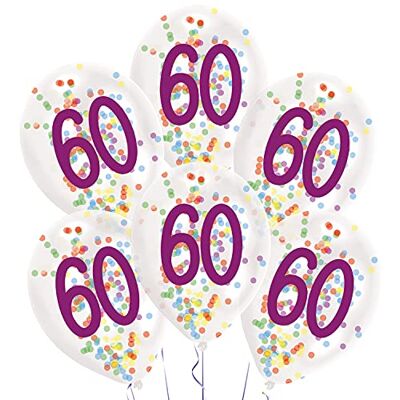 amscan 9909842 latex ballonnen getal 60 ca. 27,5 cm met vulling, cijferballonnen, verjaardagsdecoratie, cadeau, ballon voor het hele jaar amscan 9909842 latex ballonnen getal 60 ca. 27,5 cm met vulling, cijferballonnen, verjaardagsdecoratie, cadeau, ballon voor het hele jaar